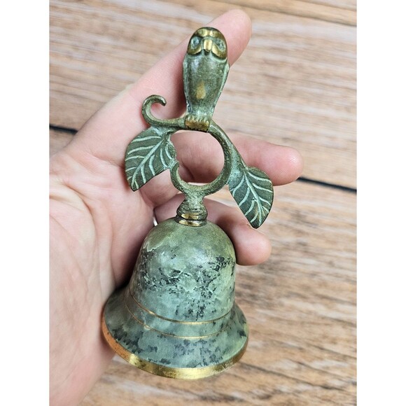 Other - Vintage 1974 Solid Bronze Bell Parthenon Owl Athens Greece Collectible
